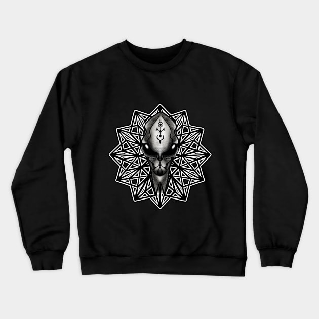 Alien black and white Crewneck Sweatshirt by Daxa